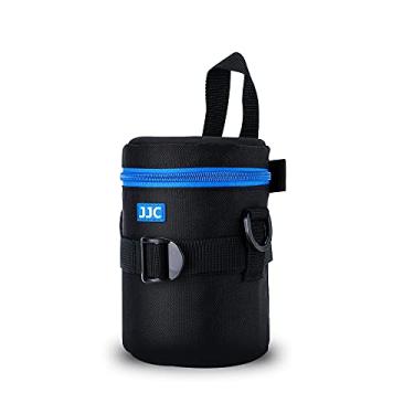 Imagem de JJC Estojo lente para Canon EF 35mm, para Nikon Nikkor AF-S 55-200mm/18-300mm, Tamron AF 18-200mm, Fujifilm XF 56mm e mais, bolsa protetora de poliéster com zíper, tamanho interior 7,9x13,5cm