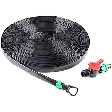 Imagem de Fita de gotejamento de micro irrigação de 16 mm com 1 furo com conector, espaço 10/20/30/40 cm Mangueira de fita de remendo de irrigação de estufa, conjunto de 30 cm de espaço, 2x50m(100m)