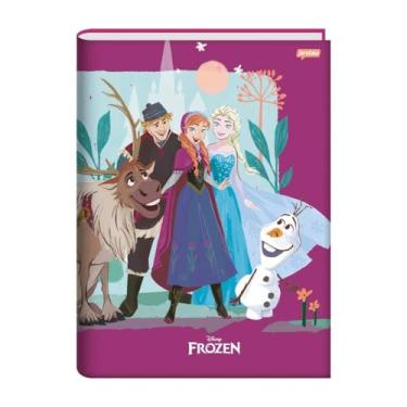 Imagem de Kit de Cadernos Brochurão, Jandaia, Capa Dura, Frozen, 80 Folhas, Pacote com 5