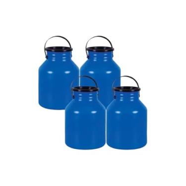 Imagem de Jogo 4 Leiteiras 5 Litros Galão Vasilhame Bombona Leite Injesul