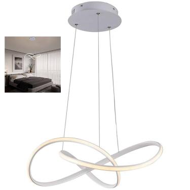 Imagem de Lustre Pendente 3000K LED Arco Infinito Perfil Hall de Entrada Decoraçao Sala Recepçao...