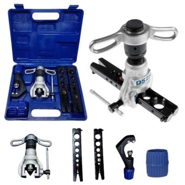 Imagem de Kit Flangeador Excêntrico com Catraca e Maleta 1/4 A 3/4 Escareador Rebarbador ET806RCTAML