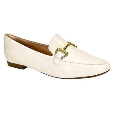 Imagem de Sapatilha Loafer Sua Cia Croco 8349.15380 Off White-Feminino