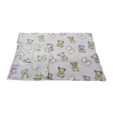 Imagem de Cobertor Microfibra Estampado Baby 80cm X 1,10M Urso Listra - Camesa