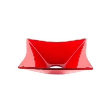 Imagem de CUBA DE VIDRO QUADRADA 31CM VERMELHO FERRARI