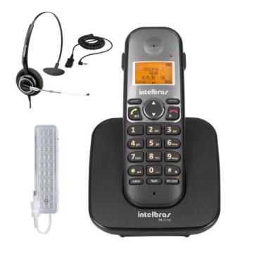 Imagem de Kit Aparelho Telefone Sem Fio TS 5120 Com Headset Intelbras