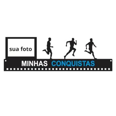 Imagem de Quadro Decorativo MDF Porta Medalhas Corrida Masculino