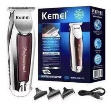 Imagem de Maquina De Acabamento Sem Fio Profissional Kemei-9163, Bivolt