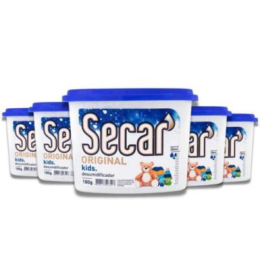 Imagem de Kit com 5 Anti Mofo Secar Original Kids 180g Desumificador Guarda Roup