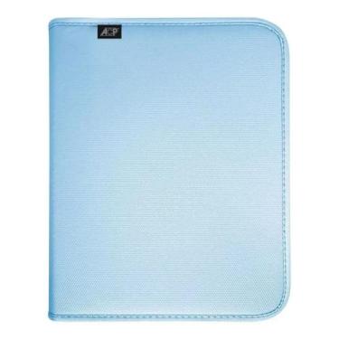 Imagem de Fichário Argolado Pastel   Bloco 6 Divisórias E Estojo Acp azul - Tamo