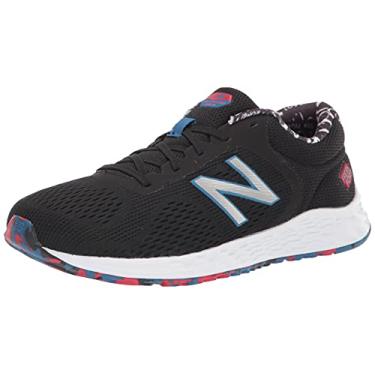 Imagem de New Balance Tênis de corrida infantil Fresh Foam Arishi V2 com cadarço, Preto/azul oxigênio/vermelho equipe