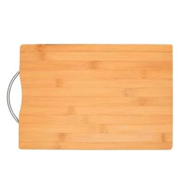 Imagem de Tábua De Corte Madeira De Bambu C/ Alça 35cm - Ravi Presentes Ltda