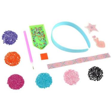 Imagem de Kit Acessórios Youtuber Luluca Tiara e Stickers - com Diamantes 13 Peç