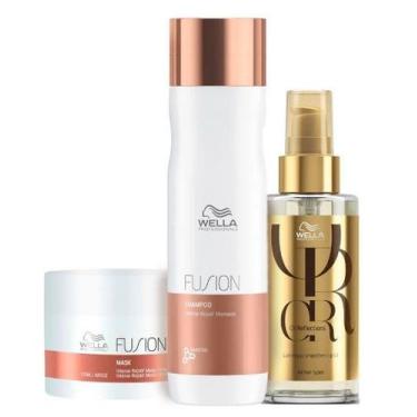 Imagem de Kit Fusion Shampoo, Mascara & Oil Reflections - Wella