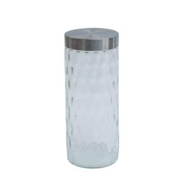 Imagem de Pote bolhas 2200ml de vidro com tampa inox redondo - Mozcada, U, INOX