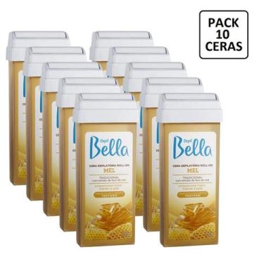 Imagem de Kit 10 Refil Cera Roll-on 100g Depilação - Depil Bella