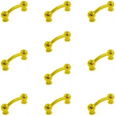 Imagem de 10 Puxador 64mm Alça Caneca Dourado Para Móveis - DOURADO  U - DECIO M