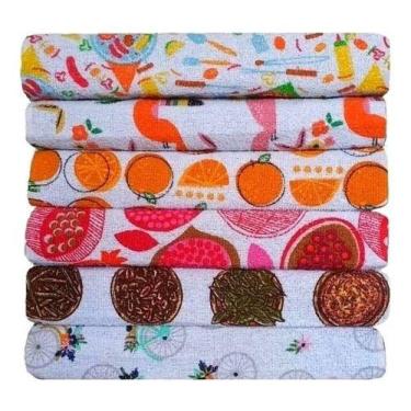 Imagem de Pano De Prato Atoalhado Kit 05 Unidades Panos De Cozinha - Babilar