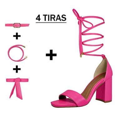 Imagem de Sandália Troca Tira Salto Alto Grosso Luiza Sobreira Pink Mod. 2124-2