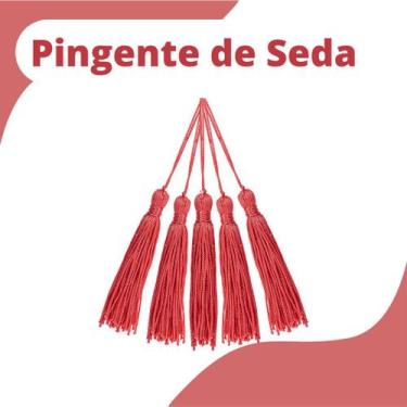 Imagem de Pingente De Seda Tassel - Franja - Pink Claro - Com 50 Unidades - Nybc