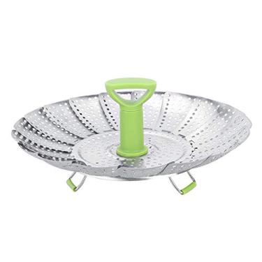 Imagem de Cesta para Vaporizador, Rack para Vaporizador Cesta de Metal Panela para Em Aço Inoxidável Dobrável e Expansível Vaporizador de Vegetais para Alimentos Fritos Frutas Vegetais