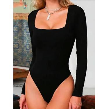 Imagem de Body  feminino decote quadradinho  casual suplex - FREITAS MODAS, Pret