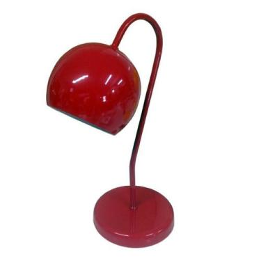 Imagem de Abajur Para Mesa e Escrivaninha Modelo Bolinha - Vermelho - LUSTRES AM