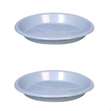 Imagem de Kit 2 Pratos para Vaso Redondo Suporte para Planta 30,5x4cm - Escritex