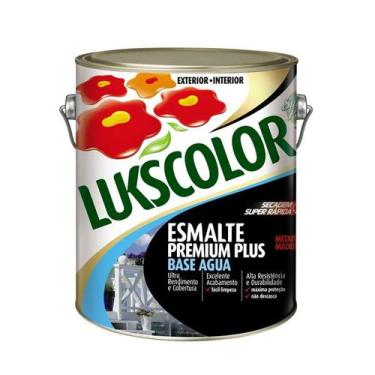 Imagem de Tinta Esmalte Brilhante Base Água Branco 3.600l Lukscolor, Branco