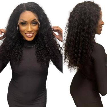 Imagem de Peruca Front Lace Cacheada Cabelo Humano Natural 100% 60cm - bbless