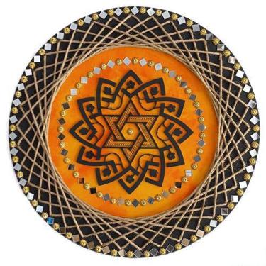 Imagem de Mandala Escudo de Davi/Proteção e Superação 40cm - Aqui Tem Magia