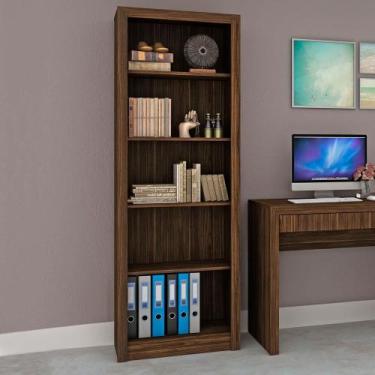 Imagem de Estante para Livros 4 Prateleiras Nogal Me4104  - Tecno Mobili, Nogal
