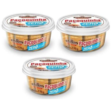 Imagem de Kit 3 Paçoca Rolha Zero Açúcar 170g - DaColônia Sem Glúten