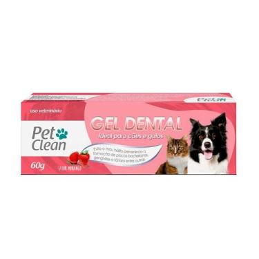 Imagem de Gel Dental Pet Clean Sabor Morango para Cães e Gatos 60g