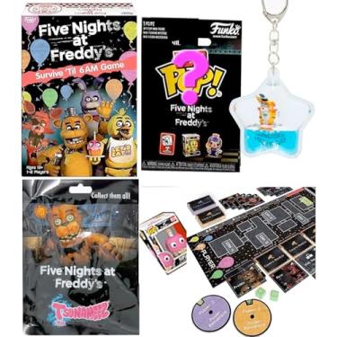Imagem de Boneco Pop Game Five Nights at Freddy's Simulator do Sim Bear Pizzeria com FNAF Survive Til' 6h + Saco Cego Personagem Star Hanger Face + Bitty High Score Pop! 3 itens aterrorizantes