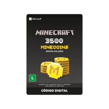 Imagem de Cartão Presente Digital Minecraft Minecoins R$ 77,45 3500 Moedas