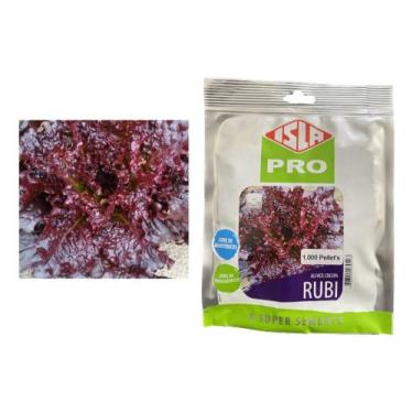 Imagem de Sementes de Alface Crespa Rubi Cartela C/1.000 Sementes Peletizadas - 