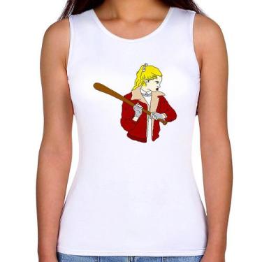 Imagem de Regata Feminina Baseball Girl - Foca na Moda, Branco, GGG