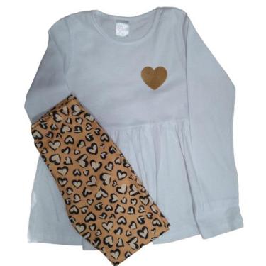 Imagem de Kit 10 Peças 5 Legging + 5 Blusa Menina peças sortidas Infantil Menina