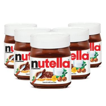 Imagem de Creme de Avelã Nutella, 5 Potes de 350g