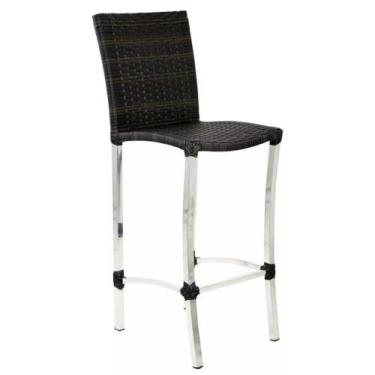 Imagem de Banqueta Cannes em Alumínio Alta Balcão Fibra Sintética Trama Original