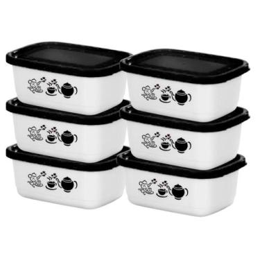 Imagem de Jogo De Potes Porta Mantimentos Vasilhas Plásticas Potes de Plástico K