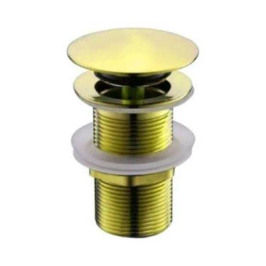 Imagem de Válvula Click Ralo Inteligente Inox Cuba Pia 1/4 E27 Dourado Luuk Youn