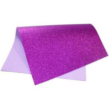 Imagem de Folha De E.V.A Com Gliter Emborrachado Cores Para Artesanato - Yins