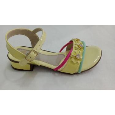 Imagem de Sandália amarela com saltinho de +ou- 2cm - Lolupé