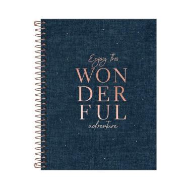 Imagem de Caderno Colegial Espiral Capa Dura 1 Matéria - 80 Folhas - Cambridge Denim - Tilibra