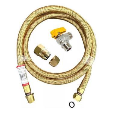 Imagem de Kit Instalação Fogão Cooktop Gás Encanado Rua Gn 2m - Hidrogas