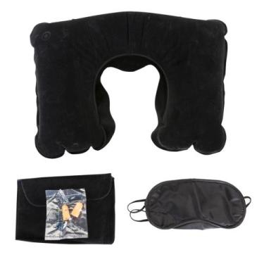 Imagem de Kit Para Viagem - 3 Itens Basicos Para Dormir - XBZ, Preto