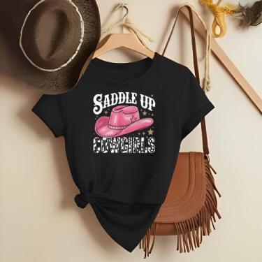 Imagem de Camiseta Feminina Country Look Country T-shirt Roça Agro Rodeio Boiade