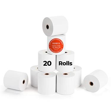 Imagem de Papel Térmico MUNBYN para Recibos de 80 mm x 70,1 m, para Impressora de Recibos Star Micronics TSP100 TSP143, Epson 80 mm, Caixa Registradora de PDV Quadrada, Sem BPA, 20 Bobinas